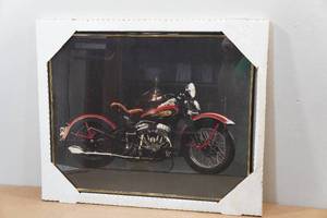 lot 301 image: Framed Harley Davidson Picture