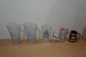 lot 329 image: Assorted Beer Mugs and Pitchers
