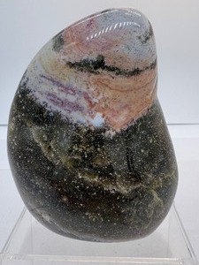 lot 3 image: Ocean Jasper Freeform-658 gm, 1lb. 7.2 ounces, rare color pink, mined out