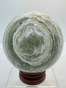 lot 13 image: Ocean Jasper Sphere 1.45 kilo3 lbs. 3 oz.