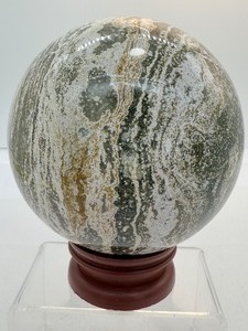 lot 13 image: Ocean Jasper Sphere 1.45 kilo3 lbs. 3 oz.