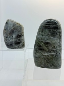 lot 58 image: Labradorite Polished Lot of 2 Freeforms 479 gm.1 lb., 309 gm.11 oz.