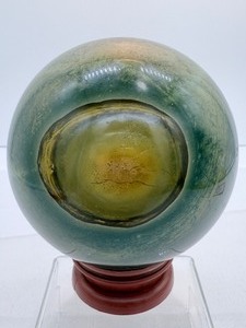 lot 7 image: Polychrome Jasper Sphere 100mm, 3 lbs., 1.5 kilo