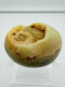 lot 244 image: Green Opal Druzy Palmstone 101 gm.11.7oz.