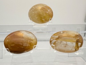 lot 198 image: Golden Healer Palmstone Lot of 3 269 gm.9.5 oz.