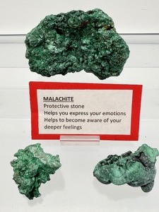lot 235 image: Fribrous Malachite Lot of 3 Total Lot Weight 204 gm.7.2 oz.