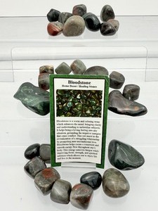 lot 142 image: Bloodstone Tumbles Lot 336 gm.11.9 oz.