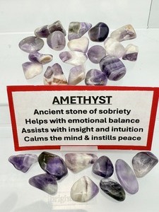 lot 262 image: Amethyst Polished Tumbles Lot 147gm.5.2oz.