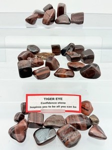 lot 162 image: Red Tigers Eye Tumbles Lot 333 gm.11.8 oz.