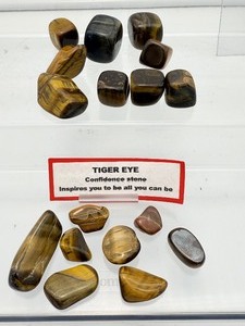 lot 141 image: Tiger Iron (tigers eye, hematite & red jasper) Tumbles lot. 162 gm.5.5 oz.