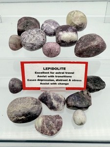 lot 165 image: Lepidolite Tumbles Lot 338 gm.12 oz.
