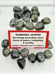 lot 143 image: Karubaba Jasper Tumbles Lot 274 gm.9.7 oz.