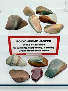 lot 240 image: Polychrome Jasper Polished Large Tumbles lot of 11 188 gm.6.6oz.