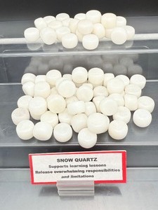 lot 145 image: Snow Quartz Polished Nuggets Lot 442 gm.1 lb.