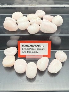 lot 226 image: Mangano Calcite Tumbles Lot 283 gm.12.1 oz. UV Reactive