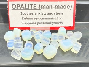 lot 276 image: Opalite  (Man-Made) small polished tumbles 77gm2.8oz.