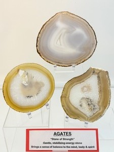 lot 229 image: Beautiful Natural Agate Slices Lot of 3 531 gm.1 lb. 3 oz.