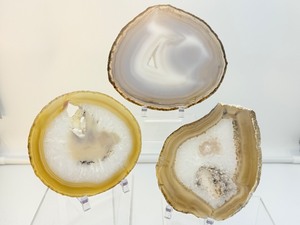 lot 229 image: Beautiful Natural Agate Slices Lot of 3 531 gm.1 lb. 3 oz.