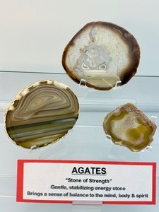 lot 269 image: Agate Slices Lot of 3 174gm6.1oz.