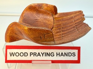 lot 110 image: Wood Praying Hands Bowl