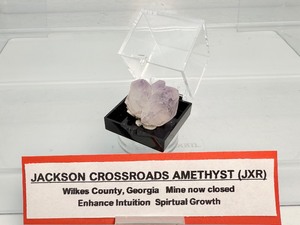 lot 119 image: Jackson Crossroads Mine (JXR) Amethyst Specimen18 gm..6 oz.    Wilkes Co. Georgia. The mine closed to the public 2021.