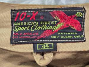 10-X America's Finest Sport Clothing Competition Shooting Jacket Size 44