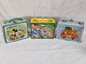 lot 26 image: Vintage Disney World, Cabbage Patch Kids with Thermo Bottle, and Road Trip Lunch Boxes