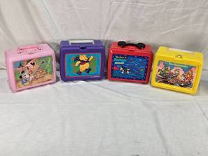 lot 34 image: Lot of Vintage Lunchboxes including Disney, Chipmunks, Winnie the Pooh