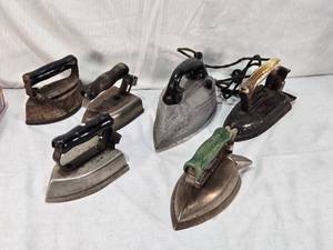 lot 37 image: Vintage Electric Irons Including Steem Electric Corp Model 425, Sterling, and American Beauty