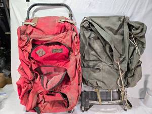 lot 61 image: Eddie Bauer External Frame Backpack and Green Frame Backpack