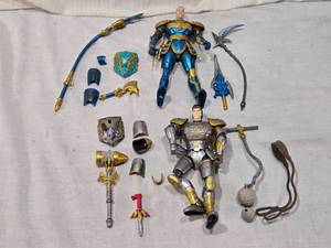 lot 85 image: Mystic Knights of Tir Na Nog 1998 Bandai Action Figures and Accessories