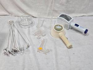 lot 97 image: Magnifying Glasses, Glass Bowl, and Stands