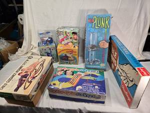 lot 129 image: Vintage Game Collection including Child Guidance Highway System, KerPlunk, and Beetlejuice Gross Out Meter - Uncounted Parts