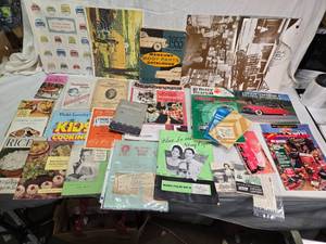 lot 139 image: Lot of Vintage Publications and Catalogs including 1955 Mercury Body Parts Catalogue, Various Cookbooks, and Automotive Guides