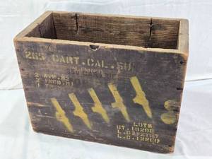 lot 164 image: Vintage .50 Cal Wooden Crate