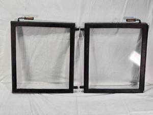 lot 173 image: Tempered Glass Doors for Fireplace, approx 18x15 Inches