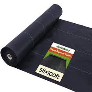 lot 25 image: Agfabric 5 ft. x 100 ft. Black Heavy-Duty Landscape Fabric Pro Commercial Weed Barrier Customer Returns See Pictures