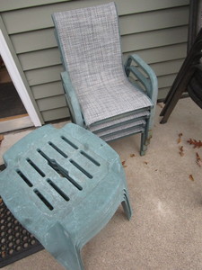lot 136 image: Childs Stacking Chairs & Tables