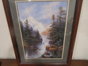 lot 206 image: Framed Print, Bear