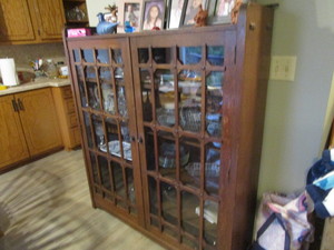 lot 102 image: Antique Mission Cabinet