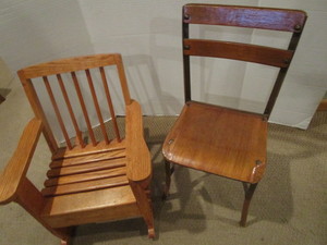 lot 210 image: Toddler Rocker & School Chair