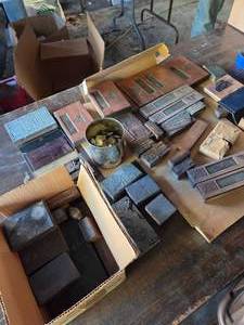 lot 47 image: Copper & Brass Printing Press Plates