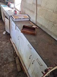 lot 78 image: Garage Cabinets WStone Tops