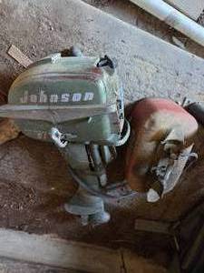 lot 103 image: Vintage Johnson 5 12HP Outboard Motor