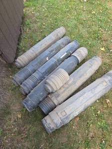 lot 122 image: 6-Army Surplus Plastic Storage Tubes