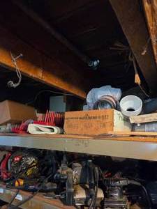 lot 146 image: 4 Shelves of Parts, BoltsNuts & Misc