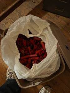 lot 157 image: 5 Gallon Tote full of Empty Shot Gun Shells