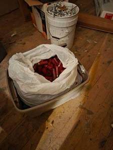 lot 153 image: Bucket of Peg Board Hooks