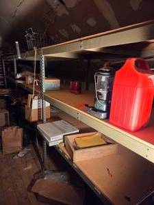 lot 161 image: Teardrop Style Metal Shelving