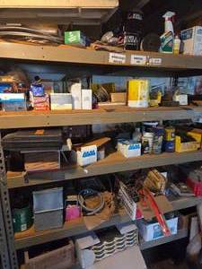 lot 148 image: Teardrop Style Metal Shelves (Contents Not Included)